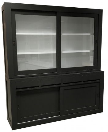 Winkelkast Diemen antraciet strak design laden greeploos 220cm breed - nr. 1
