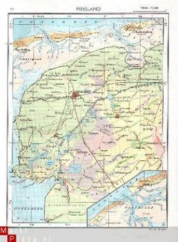 oud landkaartje Friesland / Drenthe - 1