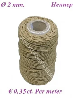 Gepolijst touw = voor wekkerwerk enz. = 2 mm. 24681