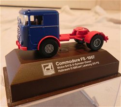 1:87 Brekina 7901 Büssing Commodore FS trekker 1967 blauwe cabine op rrd chassis