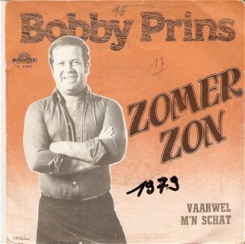 singel Bobby Prins - Zomer zon / Vaarwel m’n schat - 1