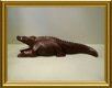 Oud houtsnijwerk : krokodil // vintage wood carving: crocodile - 4 - Thumbnail