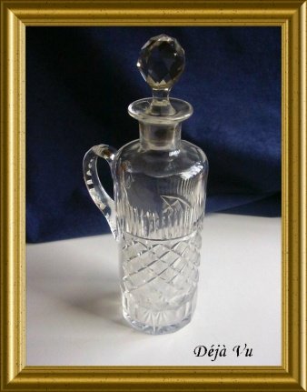 Oude kleine karaf : geslepen kruikje // vintage carafe - Afbeelding 3