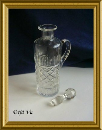 Oude kleine karaf : geslepen kruikje // vintage carafe - Afbeelding 4