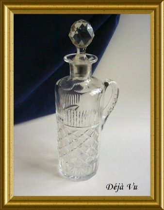 Oude kleine karaf : geslepen kruikje // vintage carafe - Afbeelding 5