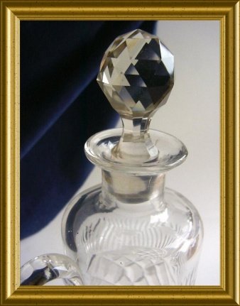 Oude kleine karaf : geslepen kruikje // vintage carafe - Afbeelding 7