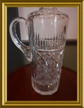 Oude kleine karaf : geslepen kruikje // vintage carafe - Afbeelding 8