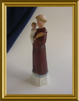 Oud biscuit porseleinen beeldje : Antonius - Afbeelding 4
