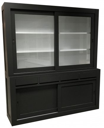 Winkelkast Diemen antraciet strak design laden greeploos 200cm breed - nr. 1