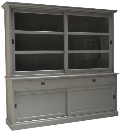 Buffetkast Heino grijs - zwart 240 x 50/40 x 220cm - nr. 1