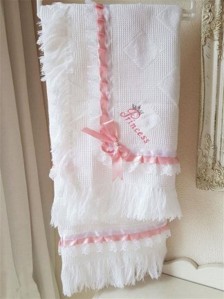 broderie Doop deken doopdeken kleding doopkleed naam en datum - Afbeelding 3