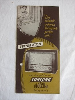 Antieke TONFUNK VIOLETTA serie brochure 1953 (D118) - 5