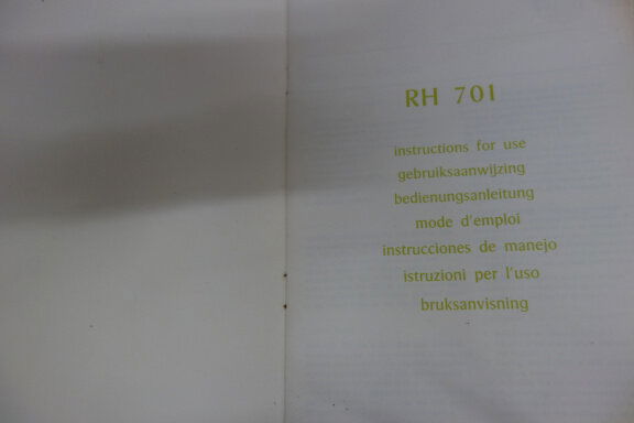 PHILIPS RH701 guide handleiding 1973 - nr.2 (D244) - Afbeelding 3