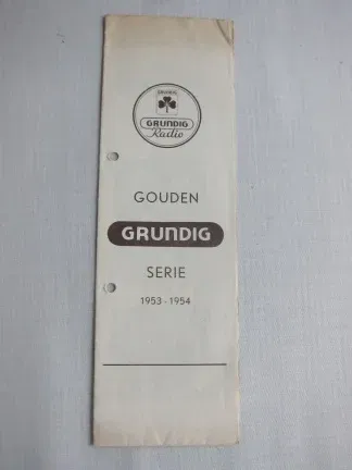 Antieke GRUNDIG 'Gouden Serie' programma brochure 1953 (D149) - Afbeelding 2