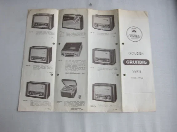 Antieke GRUNDIG 'Gouden Serie' programma brochure 1953 (D149) - Afbeelding 4