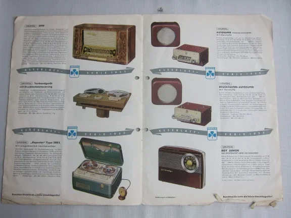 Antieke GRUNDIG productenbrochure 1953 (juli1952) (D155) - Afbeelding 4