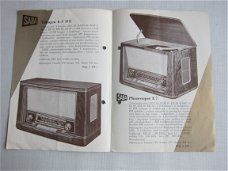 Antieke SABA Villingen en Phonosuper NL brochure 1955 D150