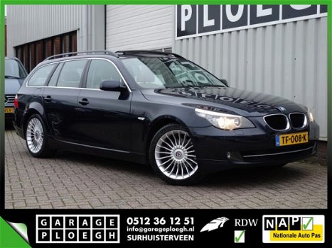 BMW 5-serie Touring - 520D 150pk Aut6 *Voll-onderh* Leer Pano-dak Navi Trekh High Executive - 1