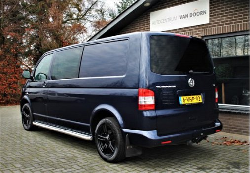 Volkswagen Transporter - 2.0 TDI 180pk | DSG Aut | Lang | Dubb. Cab | 6 zits | Navi | Marge | Blauw - 1