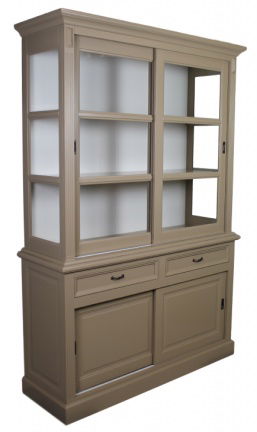 Buffetkast Almere taupe - wit150 x 50/45 x 220cm - nr. 1