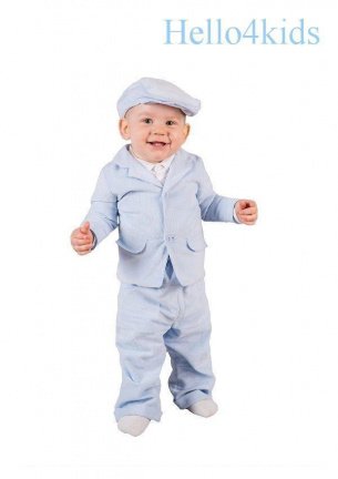 wit/blauw doopkleding dooppakje doopsetje doopkleding Thijs - Afbeelding 3