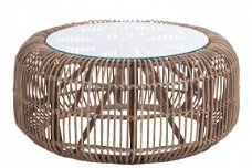 Rotan Tafel met Glasplaat