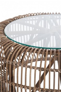 Rotan Tafel met Glasplaat - 3