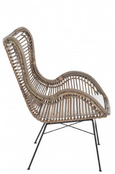 Rotan Stoel / Fauteuil inclusief Kussen - 2