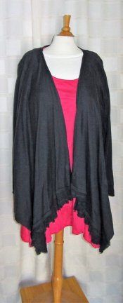 Ulla Popken Pure Grijsblauw vest Maat 46/48 UP151 - nr. 1