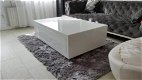 Design wit hoogglans salontafel kubus met lade - 2 - Thumbnail