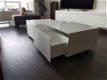 Design wit hoogglans salontafel kubus met lade - 7 - Thumbnail