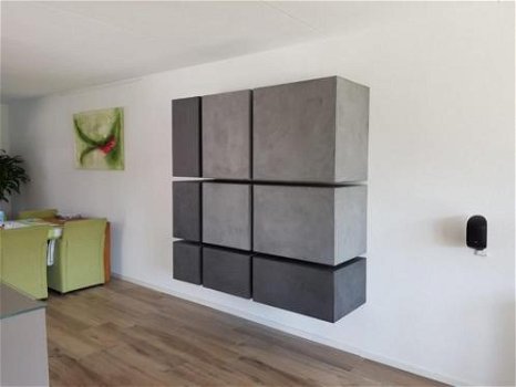 Design wandkasten / tv meubels beton cire beton look - 1