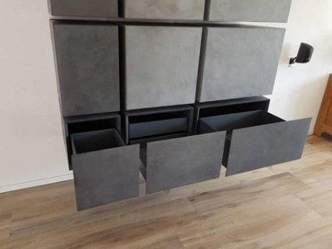 Design wandkasten / tv meubels beton cire beton look - 5