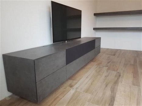 Design wandkasten / tv meubels beton cire beton look - 6