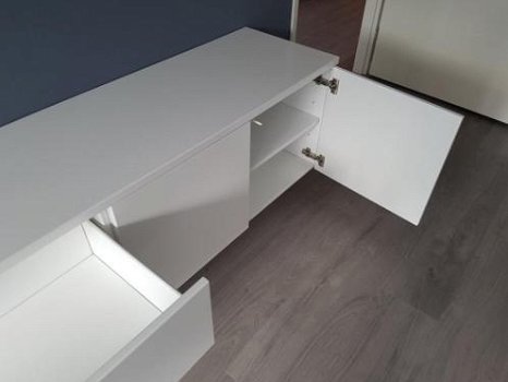 Design zwevend tv meubel /kast/dressoir zijdeglans hoogglans - 5