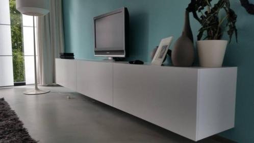 Design zwevend tv meubel /kast/dressoir zijdeglans hoogglans - 6