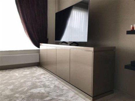 Design metallic hoogglans tv meubel / kast / dressoir - 6