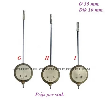 =Franse pendule slinger = zie omschrijving 38404 - 0