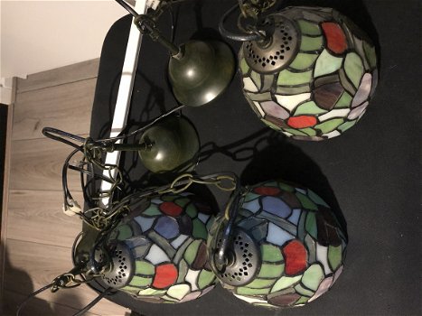 Tiffany style hanglampen glas in lood lampen! 3 in 1 bundle! - 2