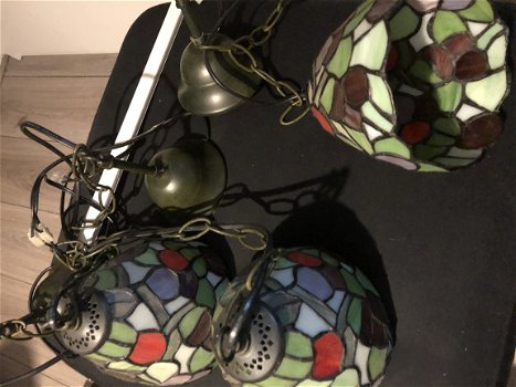 Tiffany style hanglampen glas in lood lampen! 3 in 1 bundle! - 4