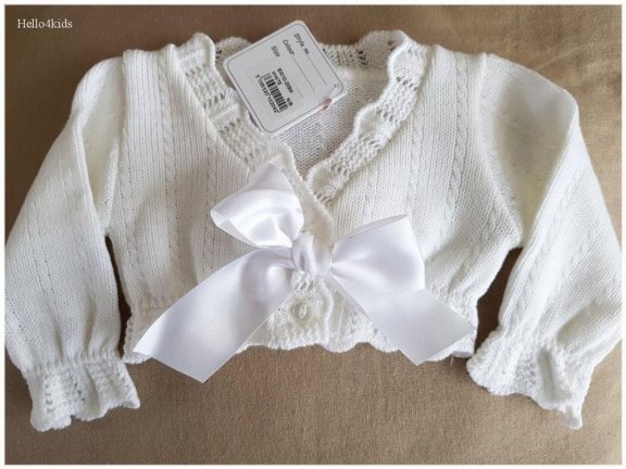 Cape poncho met mutsje bontjasje bruidsmeisje bolero doop - Afbeelding 6