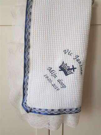 doopkleed doop deken wikkeldoek doopdeken doopkleding Goud - Afbeelding 8