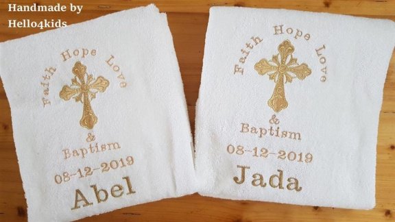 Bad handdoek heilig kruis doopkleed ceremonie deken Goud - nr. 1