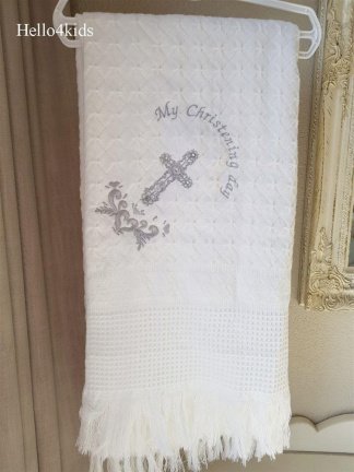 Bad handdoek heilig kruis doopkleed ceremonie deken Goud - Afbeelding 3
