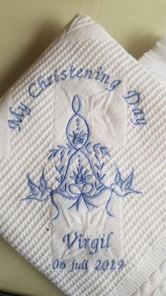 Bad handdoek heilig kruis doopkleed ceremonie deken Goud - Afbeelding 5