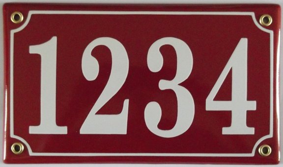 Emaille huisnummers, huisnummerborden, huisnummerbordjes, huisnummerschildjes - 4