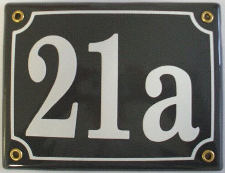 Emaille huisnummers, huisnummerborden, huisnummerbordjes, naamplaten - 7