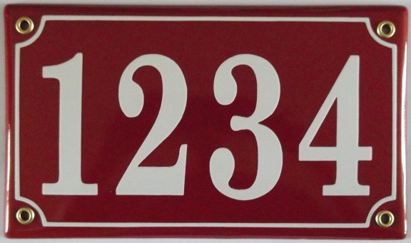 Emaille huisnummers, huisnummerborden, huisnummerbordjes, naamplaten - 8