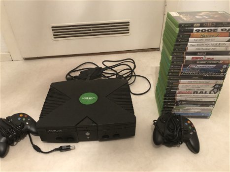 Originele Xbox met 25 games+2 controllers+alle kabels - 2