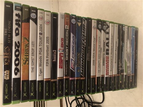 Originele Xbox met 25 games+2 controllers+alle kabels - 3